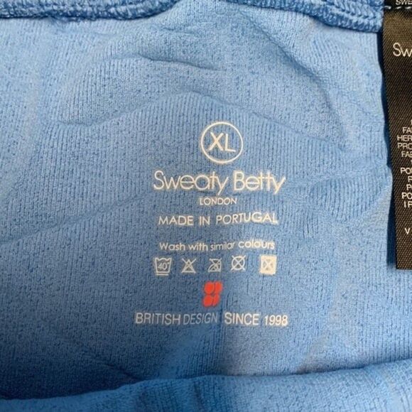 NWOT Sweaty Betty | Motion Jacquard 7/8 Workout Legging Regatta Blue - Picture 8 of 10